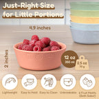 Foodle toddler bowls showing 12 fluid ounce capacity