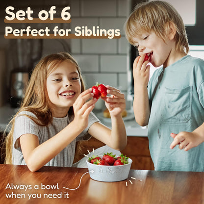 Microwave and dishwasher safe wheat straw baby bowls