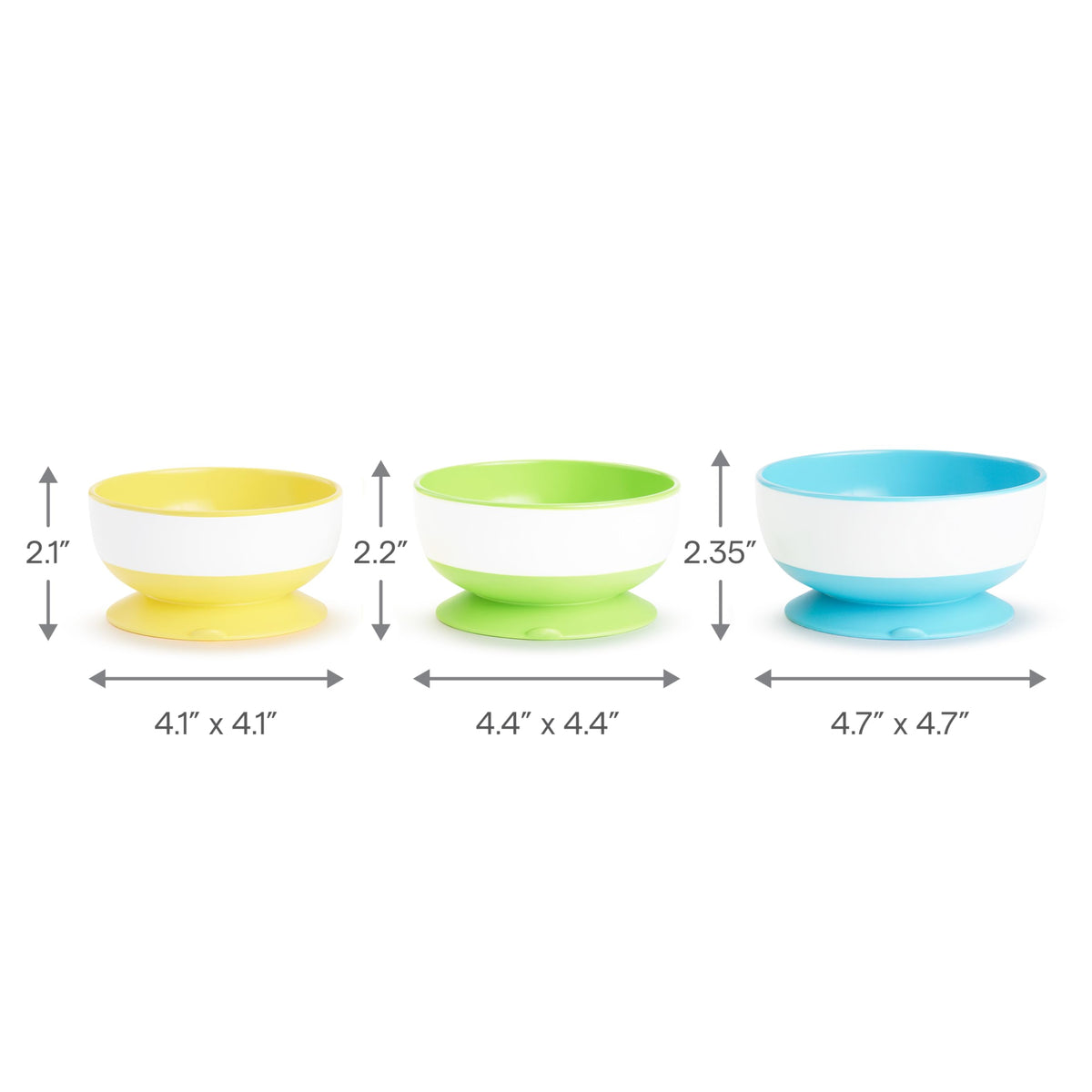 Munchkin Stay Put Suction Bowls in use during toddler mealtime