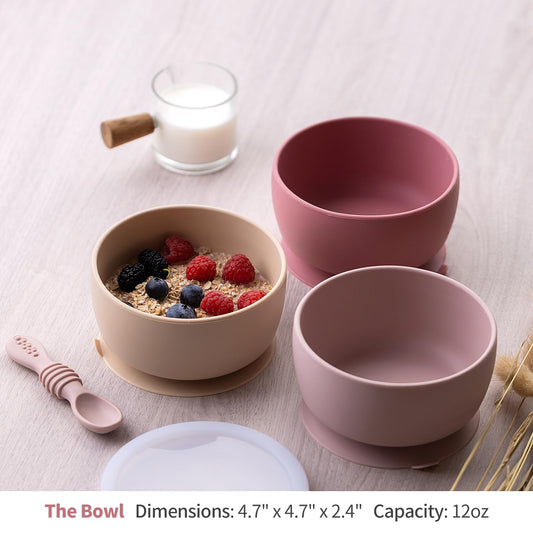 Samigo baby bowl with suction base on high chair tray