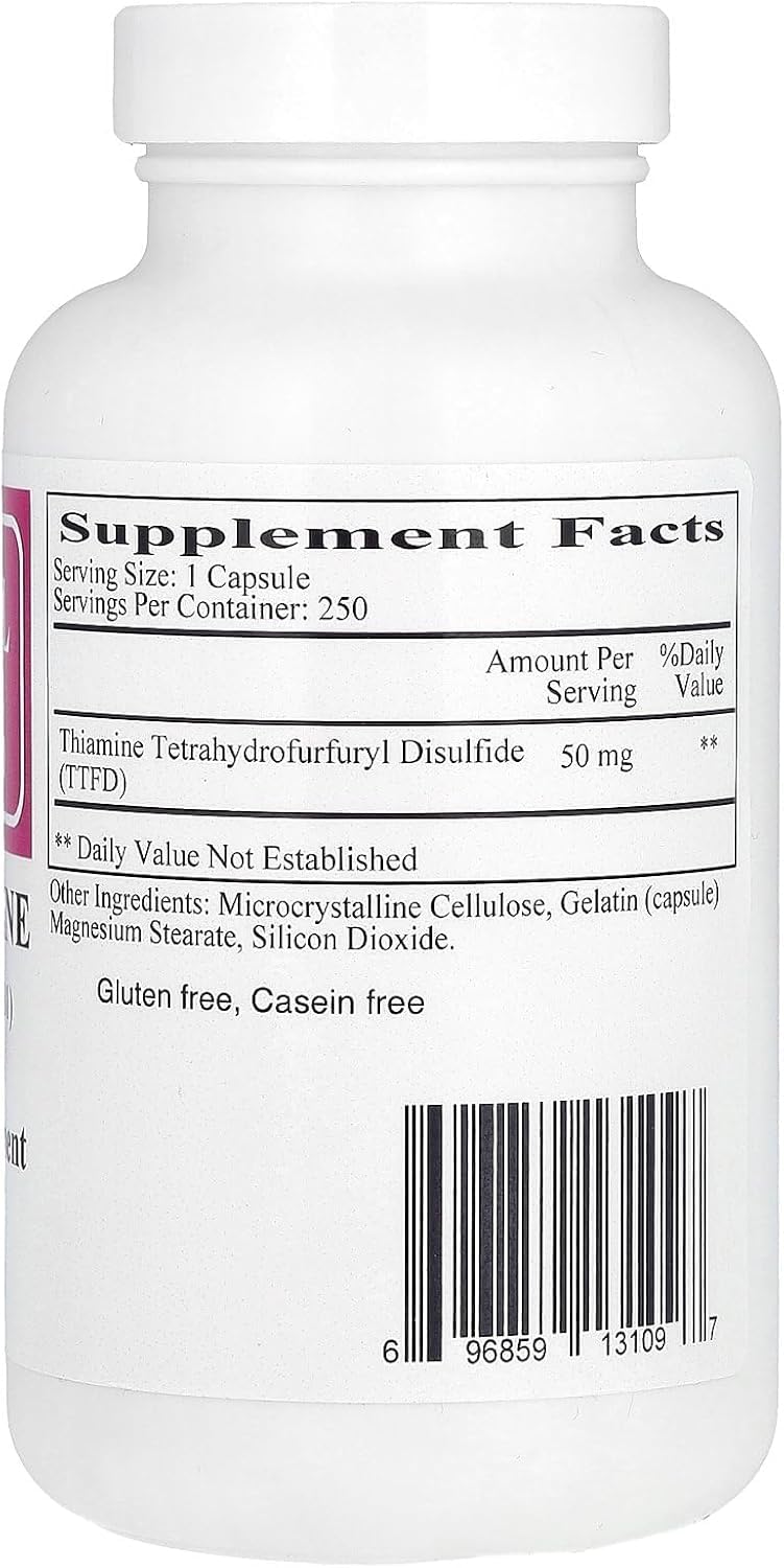 Ecological Formulas Allithiamine supplement facts and ingredient label