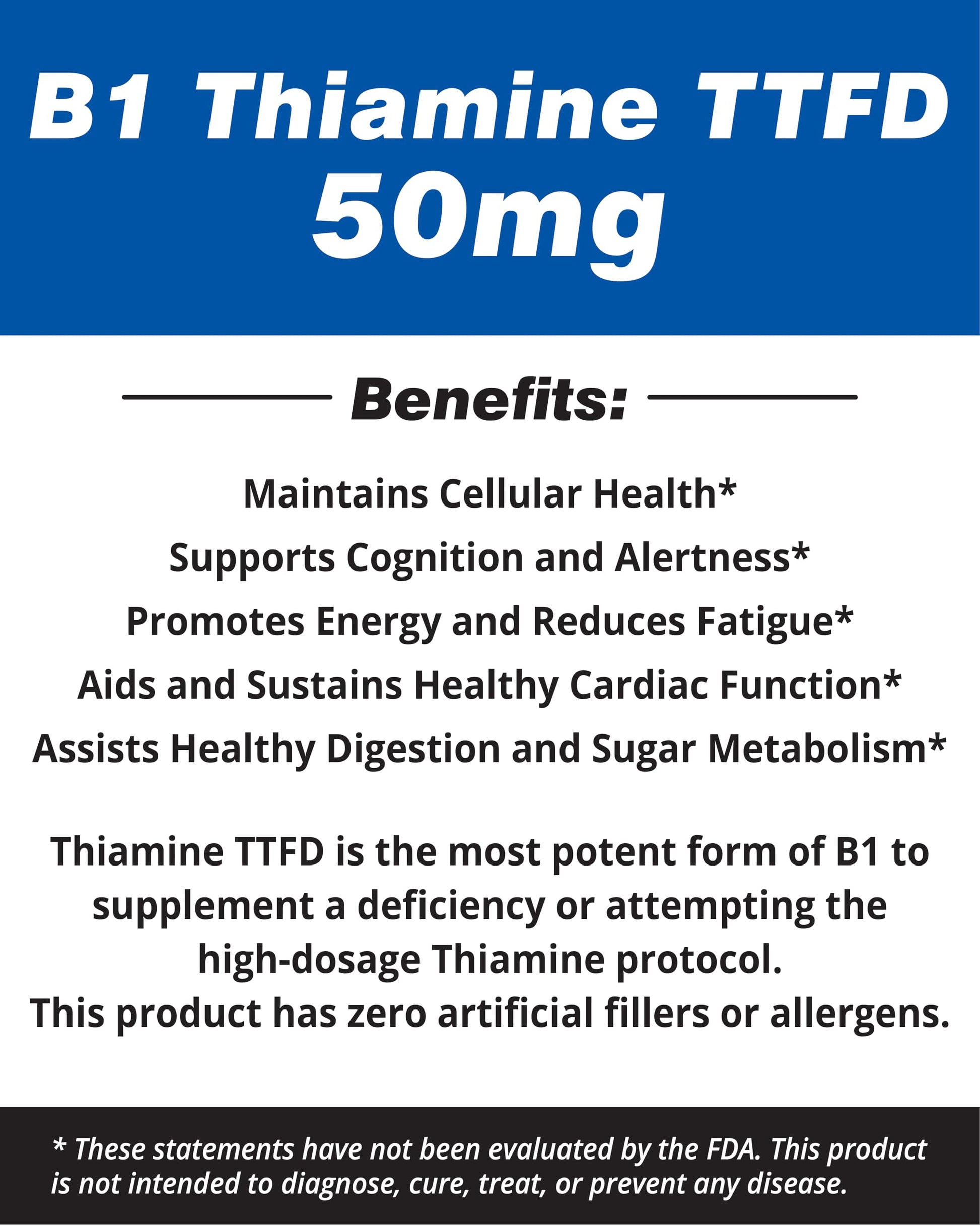 The One Pill Vitamin B1 highly absorbable fat soluble TTFD non GMO vegan capsules lifestyle display