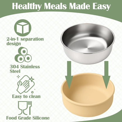 Mity Rain unbreakable stainless steel baby bowl with suction technology