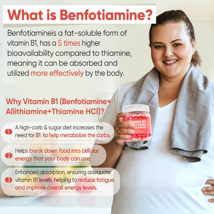 Lilicare Vitamin B1 Benfotiamine supplement bottle back label showing nutritional facts