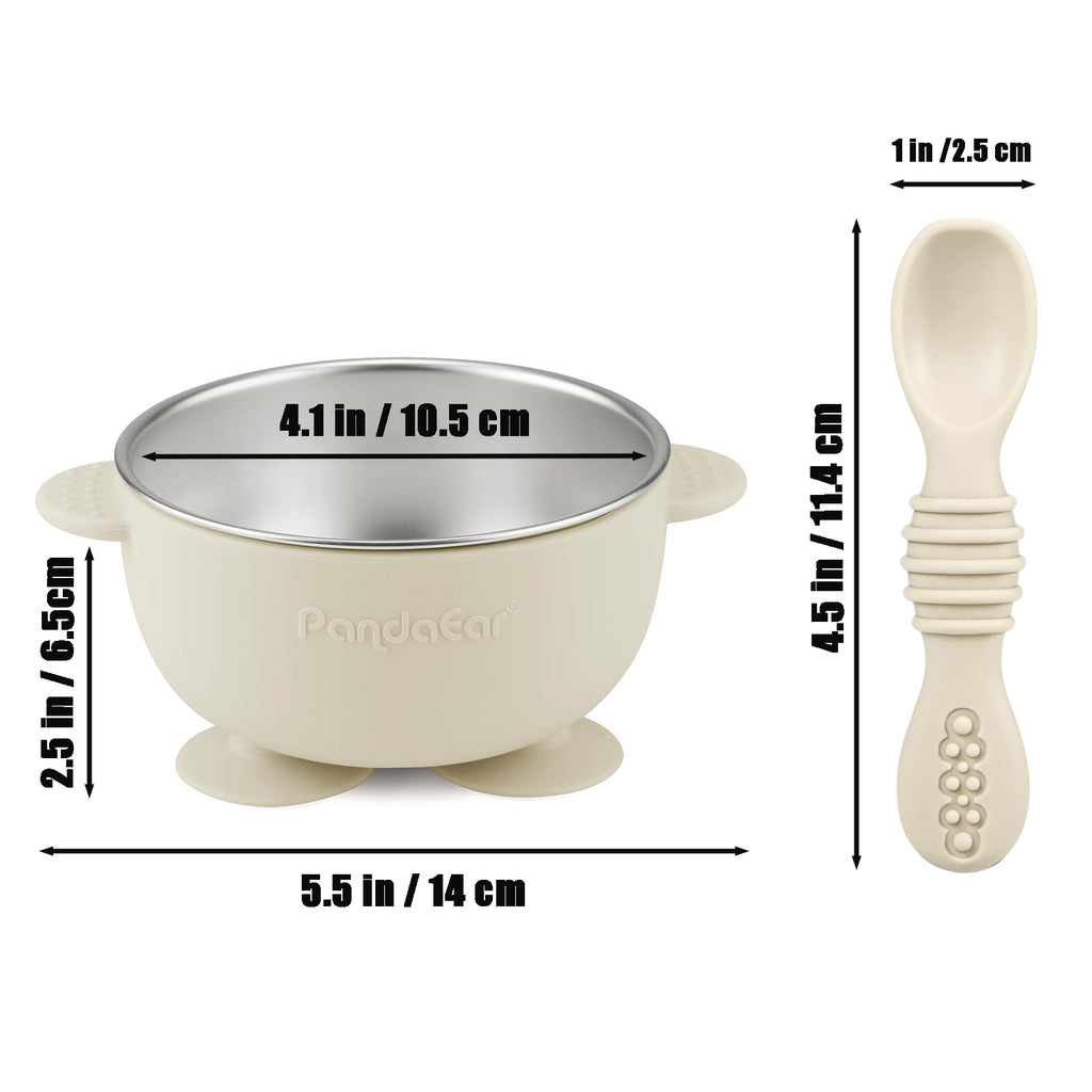 Close up of soft silicone feeding spoons for babies