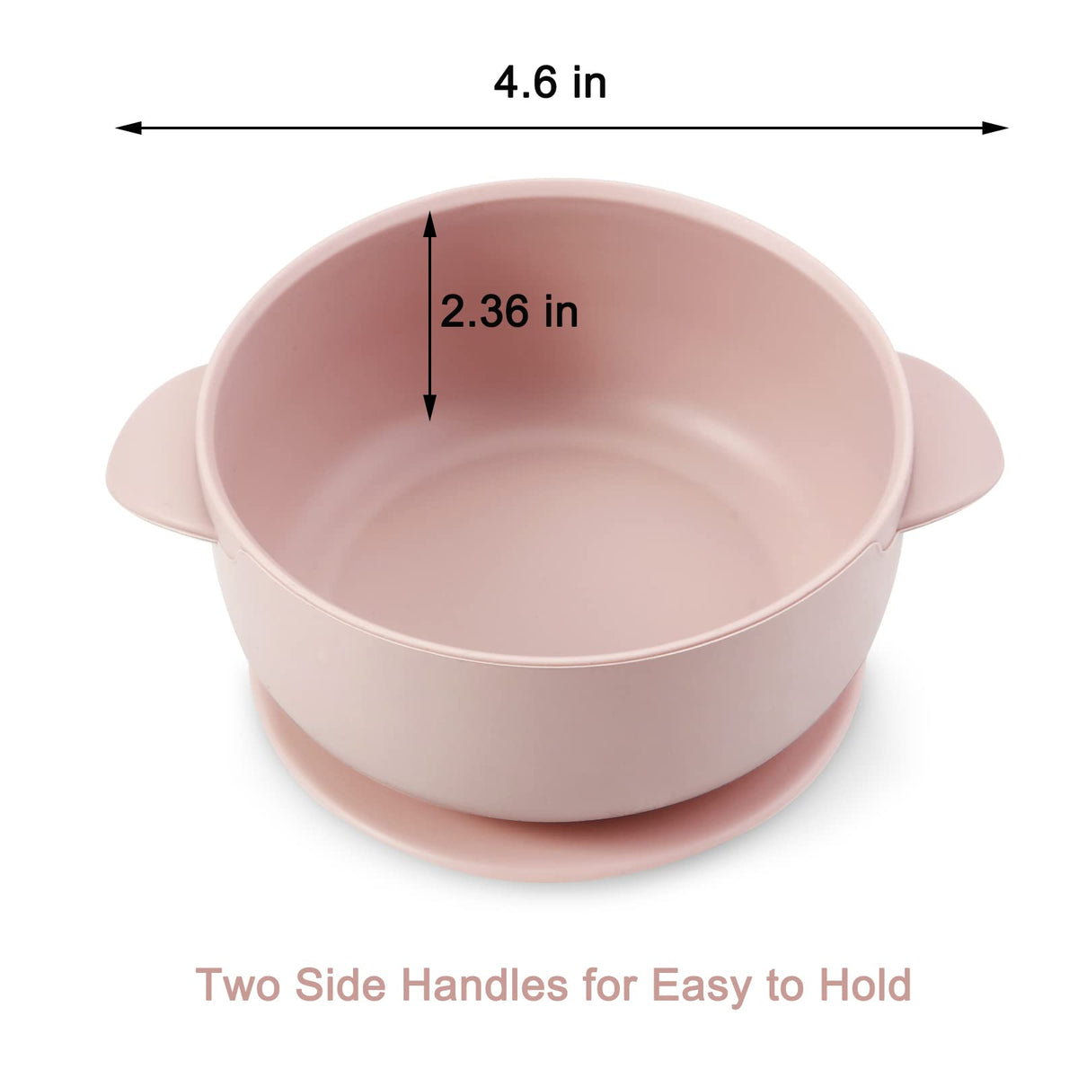 Side profile showing the suction base of PandaEar silicone toddler bowl