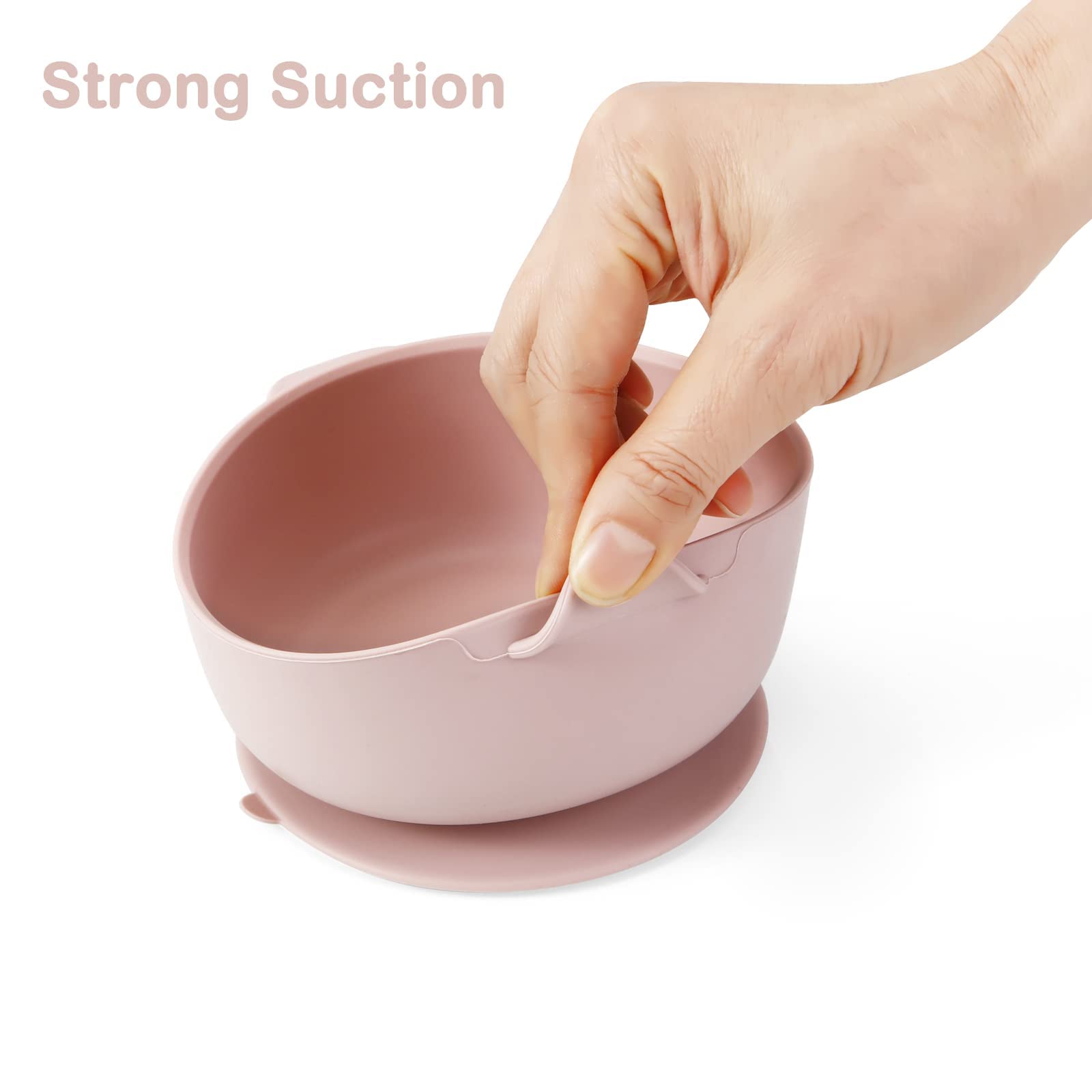 Close up of food grade silicone material texture of baby bowl