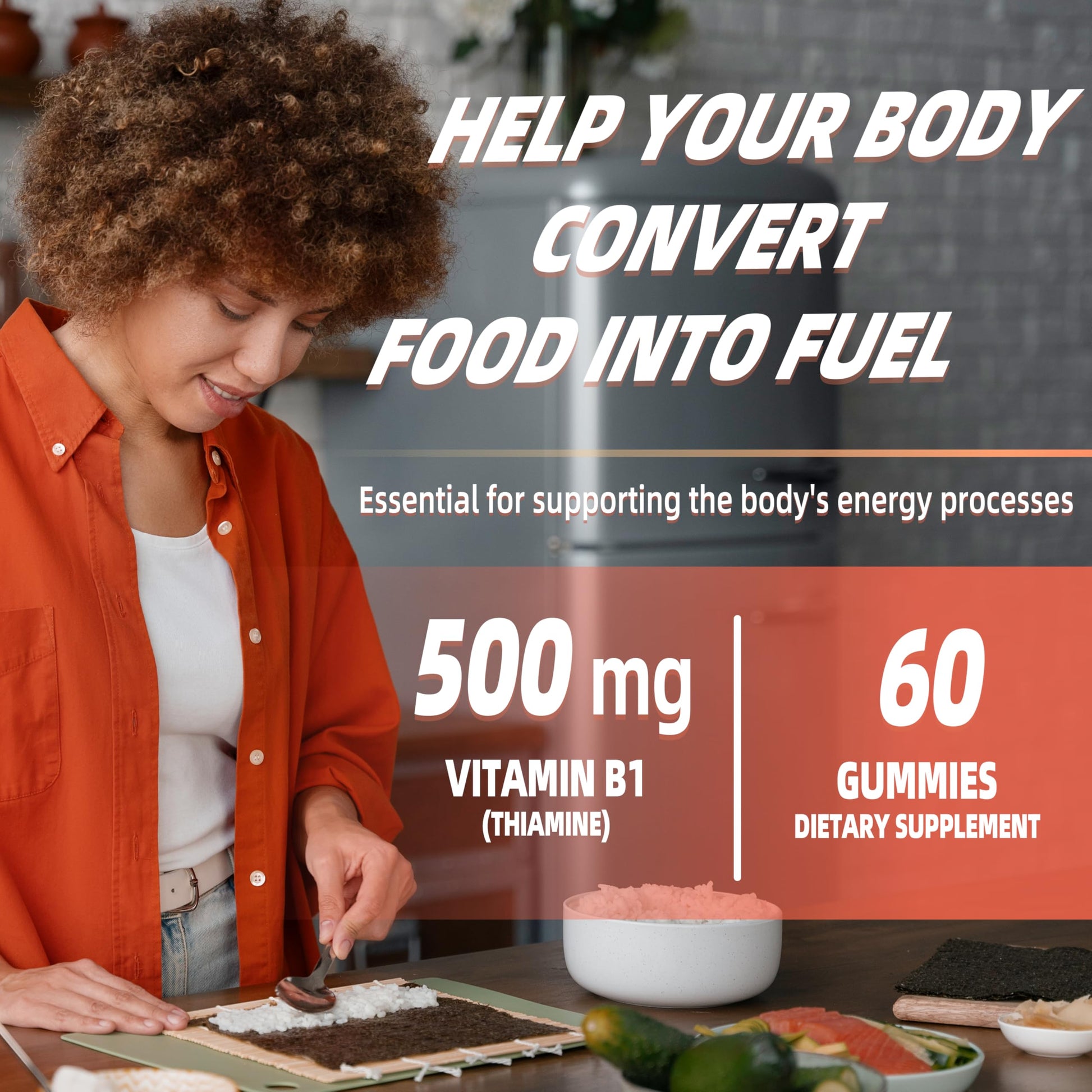 Joywiit Vitamin B1 60 count chewable dietary supplement for daily energy
