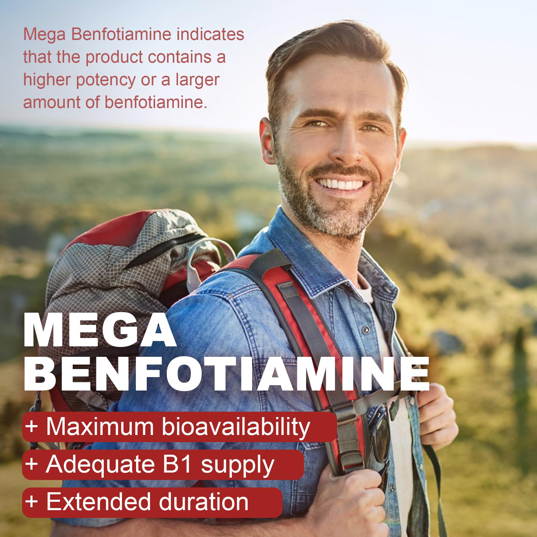 Safgumjel high potency Benfotiamine 500mg daily dietary supplement for energy metabolism