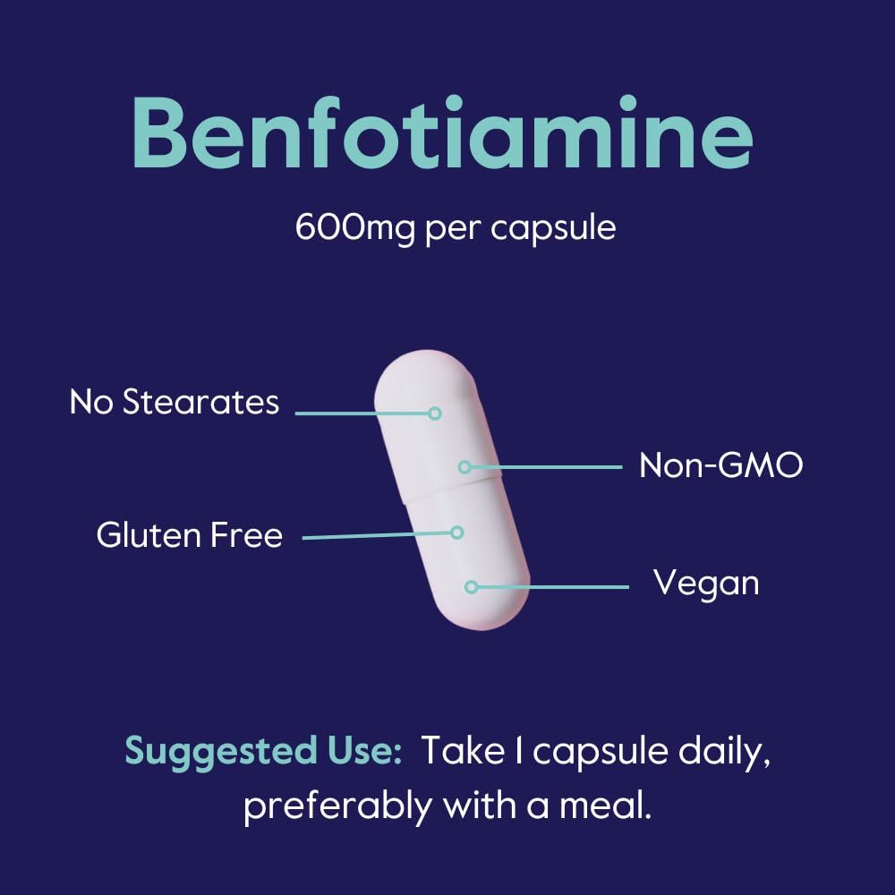 Bestvite Ultra Benfotiamine 600mg premium fat soluble vitamin B1 benefits list
