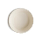 Close up of Mushie baby feeding bowl showing suction base