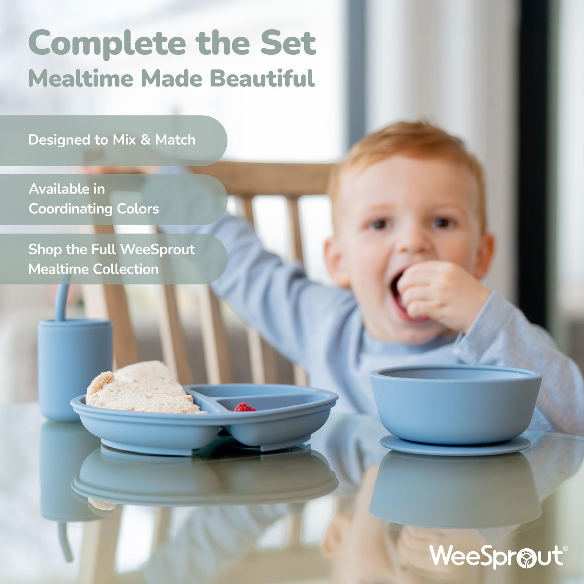 WeeSprout baby bowls showing size and scale for toddlers