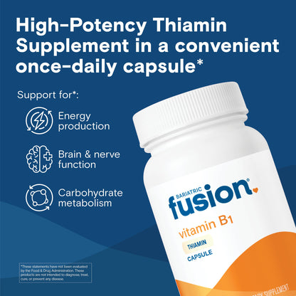 Bariatric Fusion Thiamine 100 mg supplement facts and clean ingredient list view