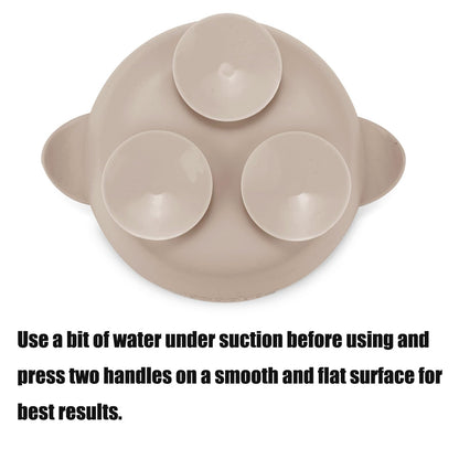 Top view of PandaEar non-slip silicone baby feeding bowls