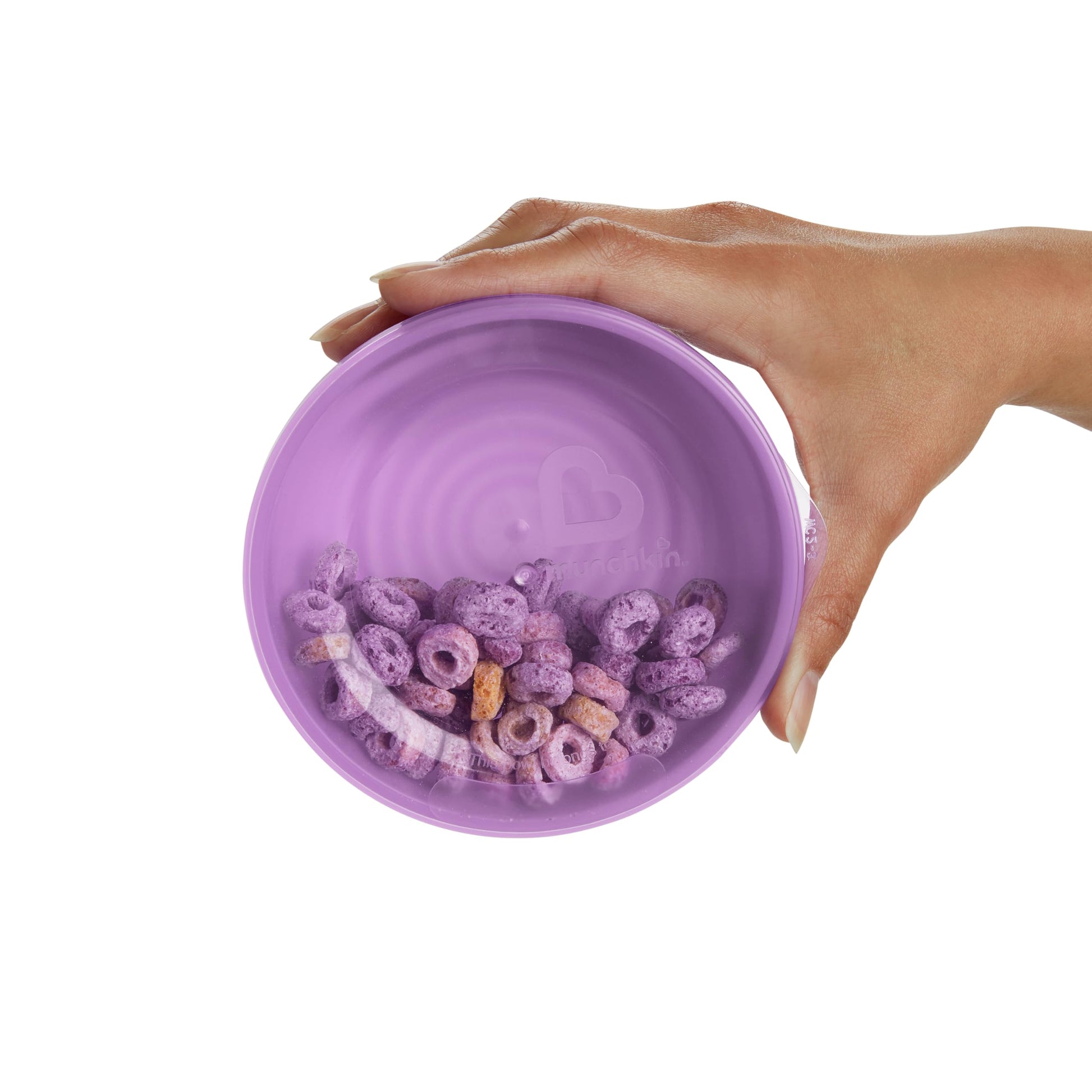 Stackable design of Munchkin Love-A-Bowls for easy kitchen storage