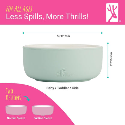 Elk and Friends kids dinnerware set in various pastel colors