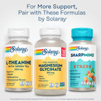 Solaray L-Theanine green tea 45 capsules packaging layout