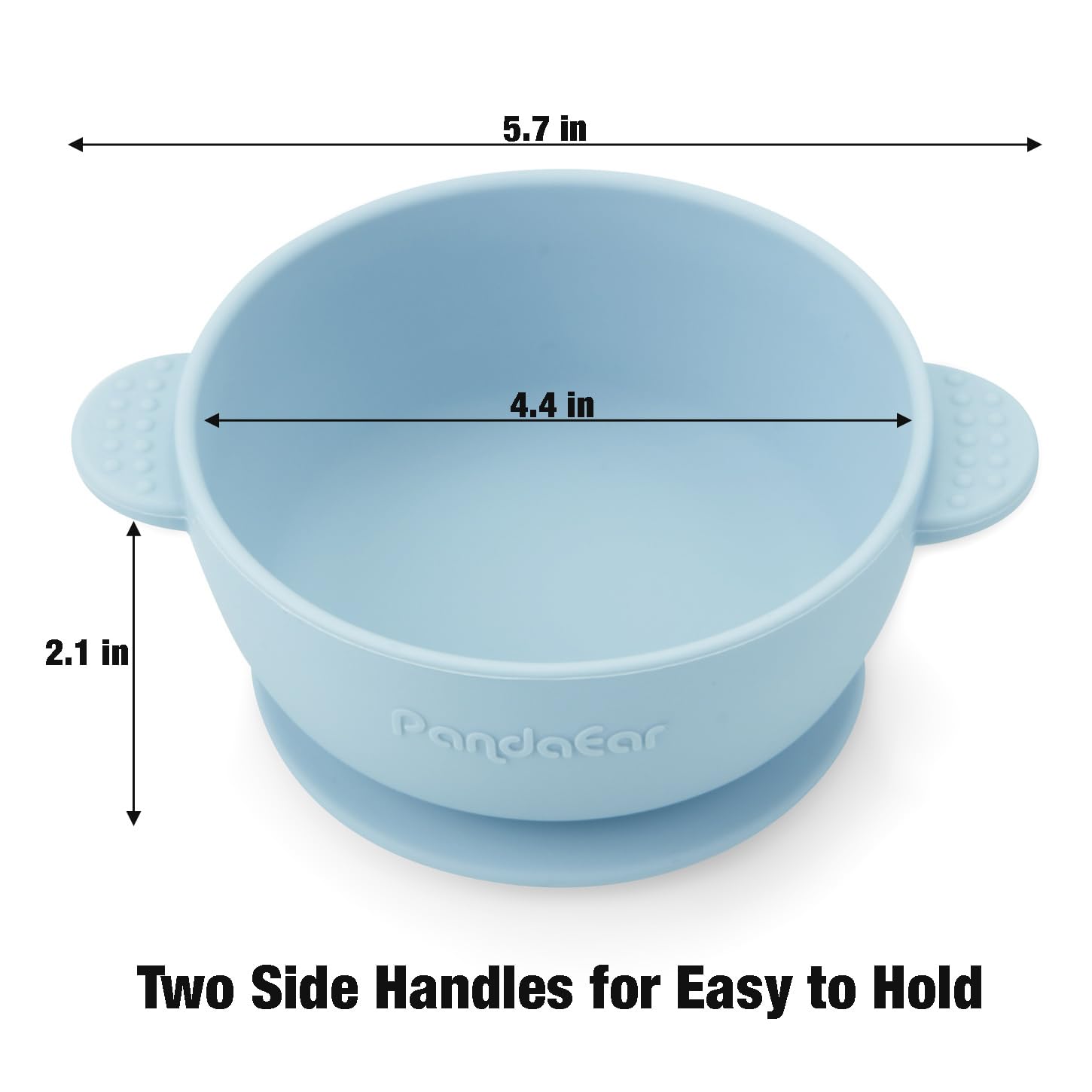 Soft food grade silicone bowl for baby led weaning