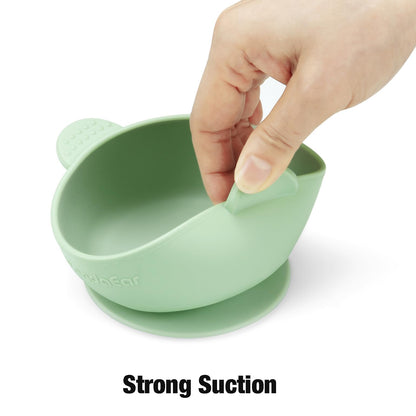 Set of three BPA free baby feeding bowls multicolor