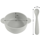 Three pack Eascrozn baby feeding bowls in muted colors