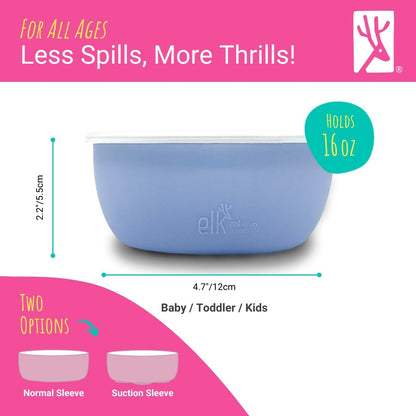 Elk and Friends snack bowls with lids for travel and storage