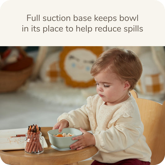 NUK baby suction bowl showing strong base attachment