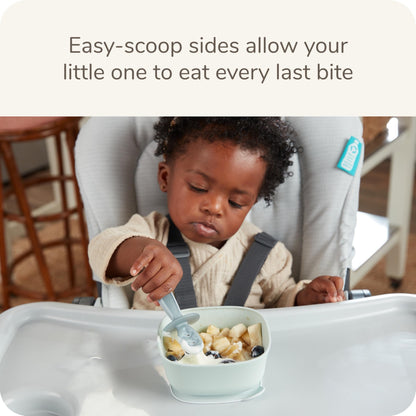 NUK feeding bowl with leak-proof lid for storage
