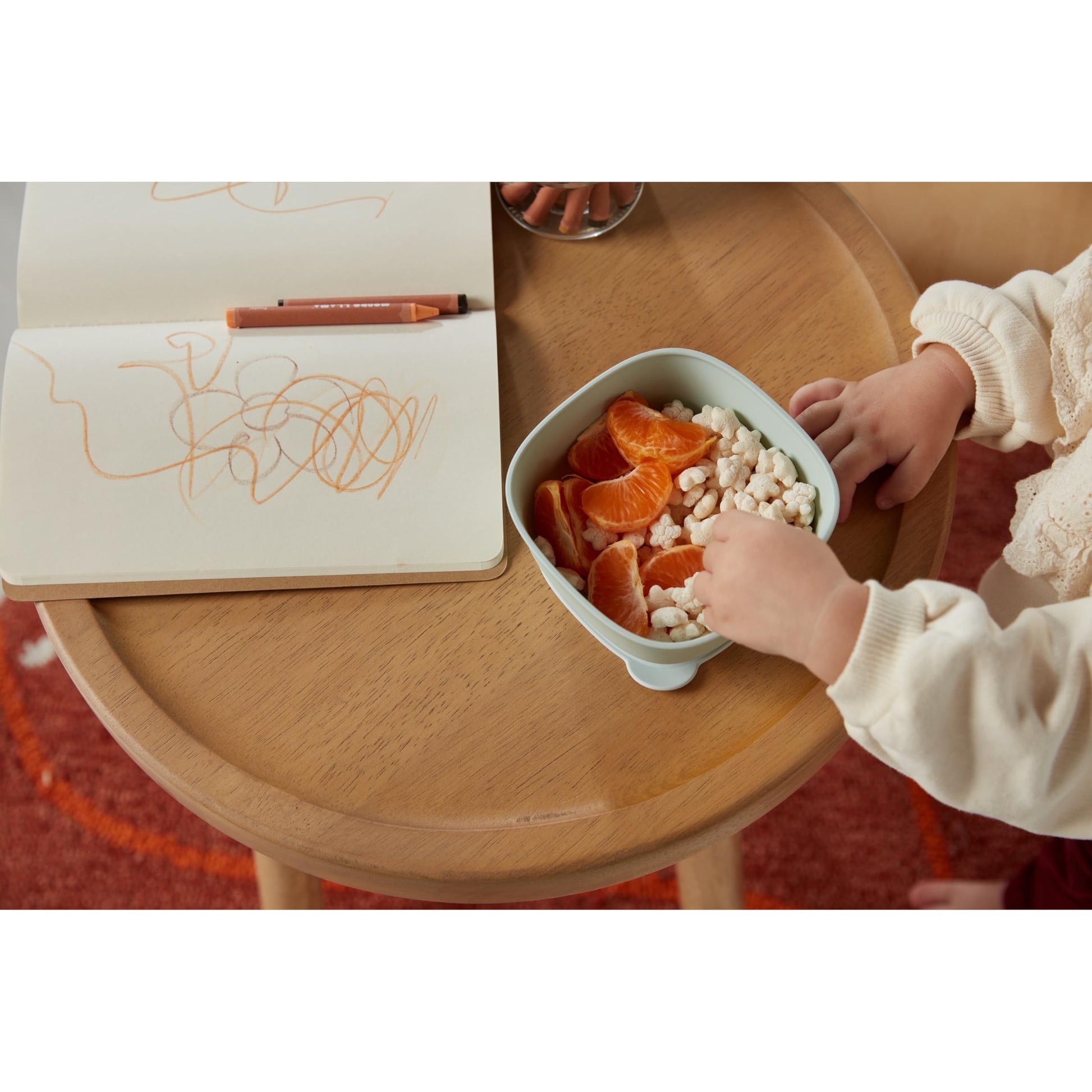 NUK For Nature bowl demonstrating microwave safe feature