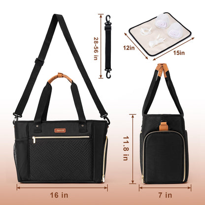 Babeyer breast pump carrier bag with detachable adjustable shoulder strap for working moms