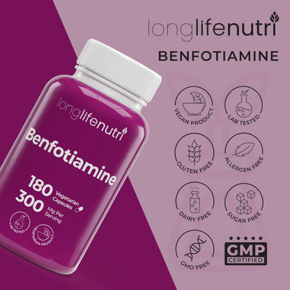 High bioavailability thiamine supplement for circulation and peripheral nerve comfort.