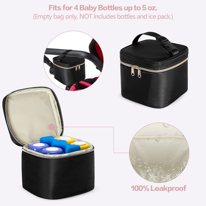 Fasrom breast pump caddy showing multiple external mesh pockets filled with baby essentials