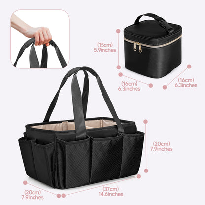 Fasrom premium black pumping bag highlighting the stylish textured stitching pattern close up
