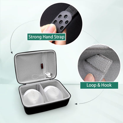 XANAD wearable breast pump carrying case showcasing the soft velvet interior lining protection