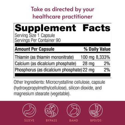 Authentic USA imported Bariatric Advantage thiamine supplement for post-op nutrition