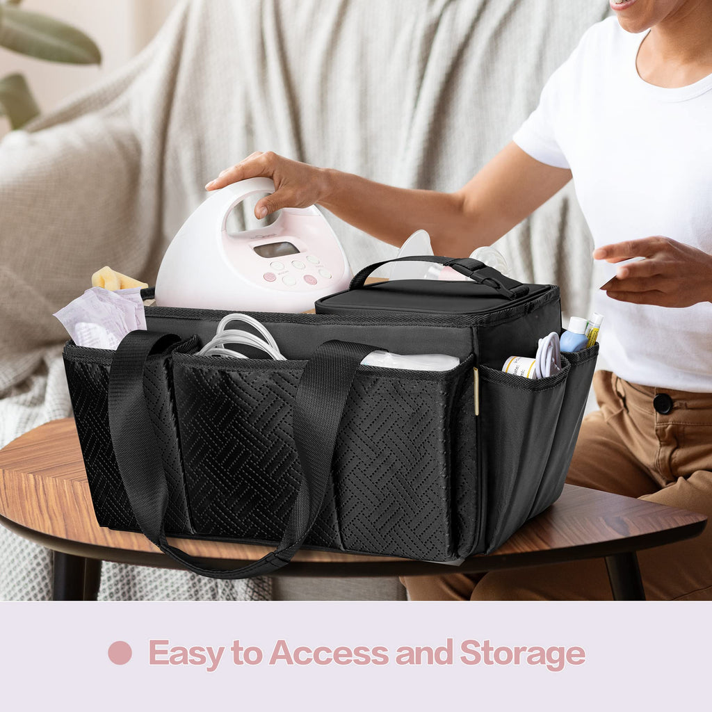 Fasrom travel pump caddy with firm side boards showing standalone structural integrity