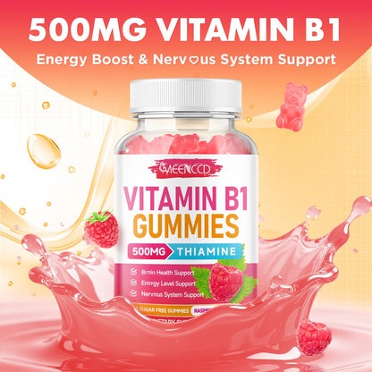 MEENCCD sugar free vitamin B1 daily health supplement bottle layout