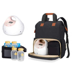 Teamoy Breast Pump Backpack being worn by a working mother showing padded straps