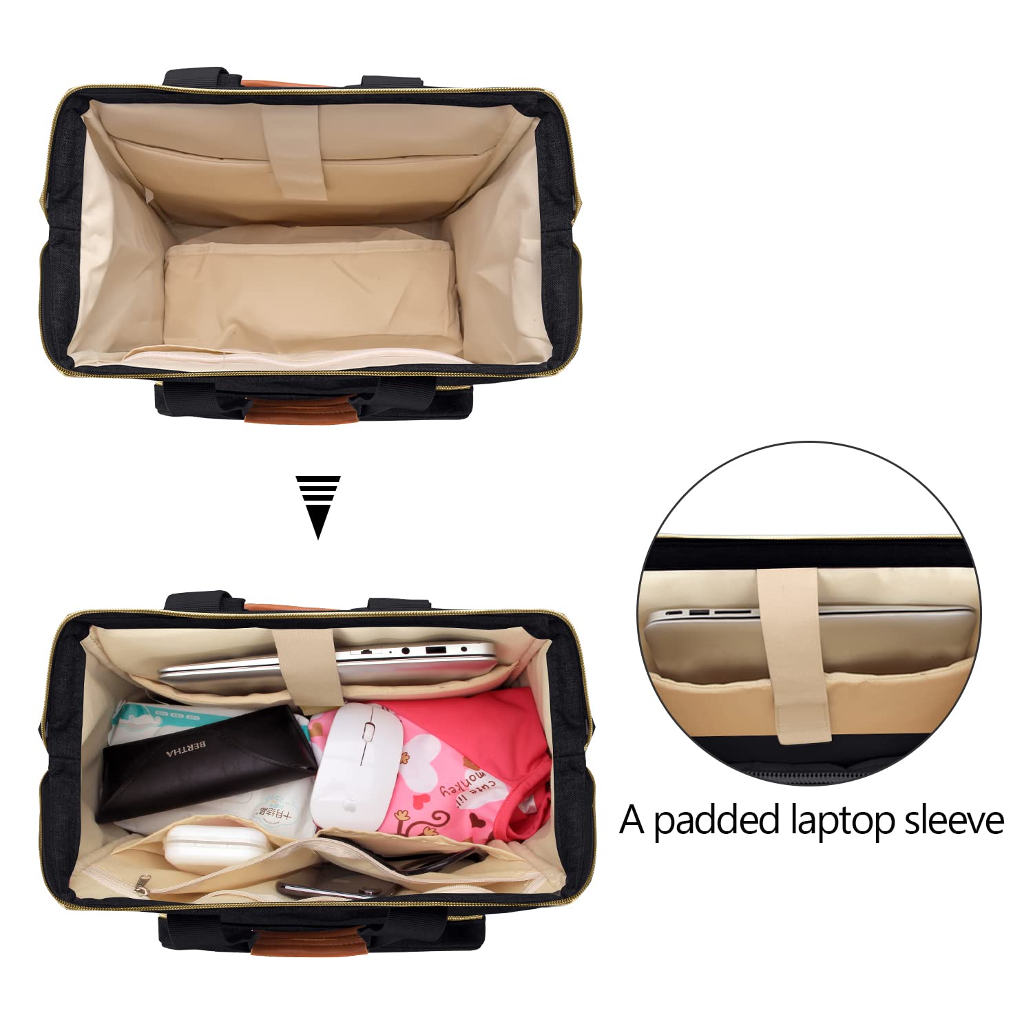 Teamoy utility travel bag showing front wipeable aluminum pocket with accessories
