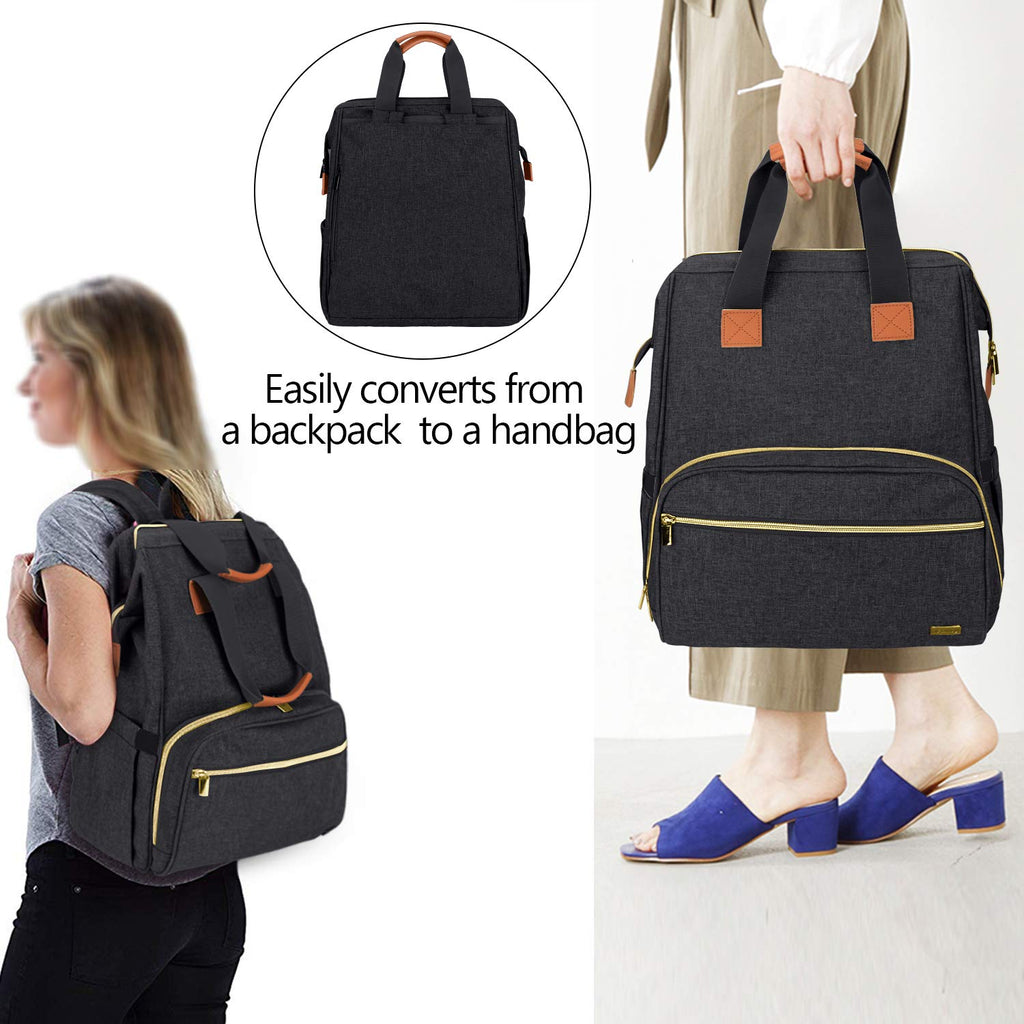 Teamoy convertible backpack with shoulder straps tucked into the back compartment