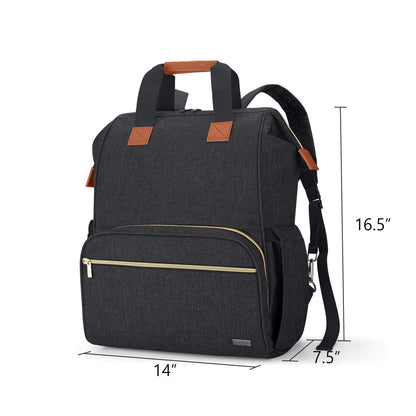 Teamoy large capacity diaper bag side view displaying heavy-duty construction