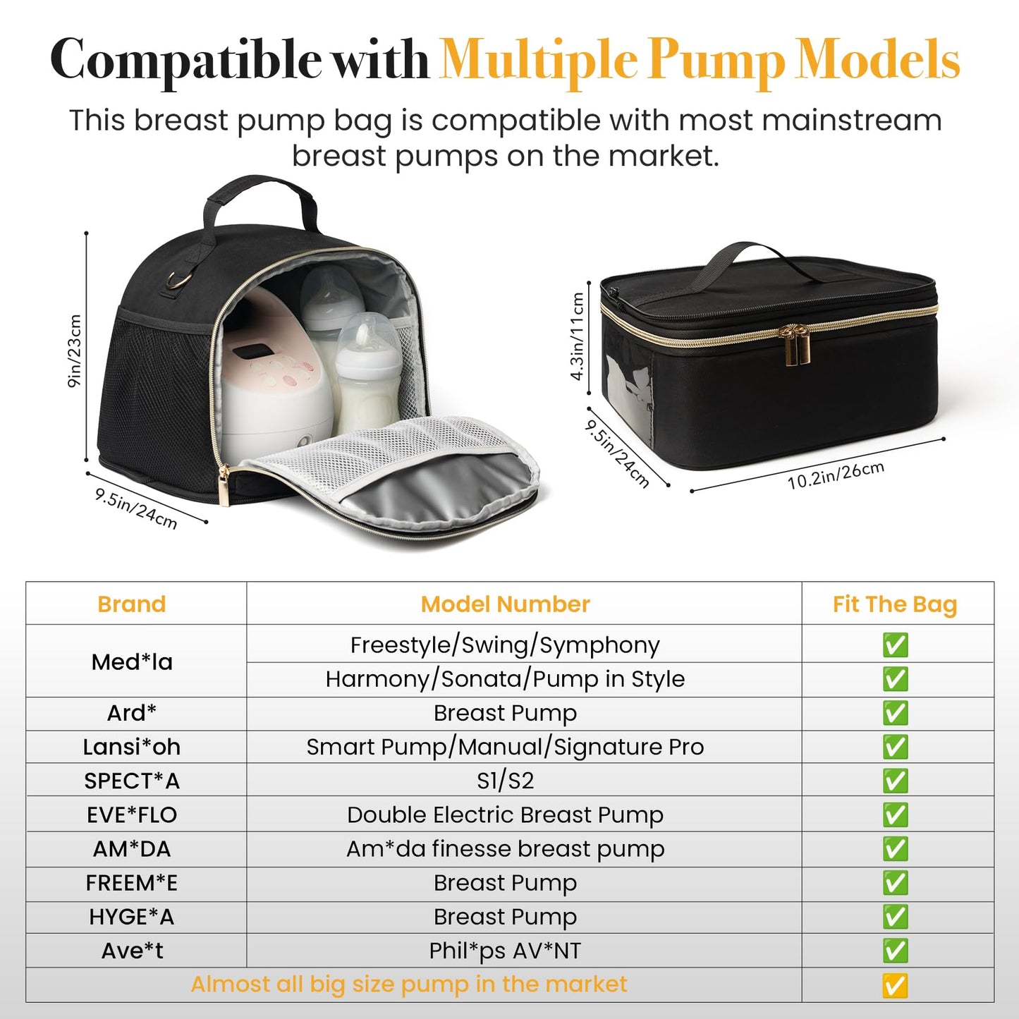 CarryWise insulated pumping bag with the lower cooler compartment detached displaying bottles