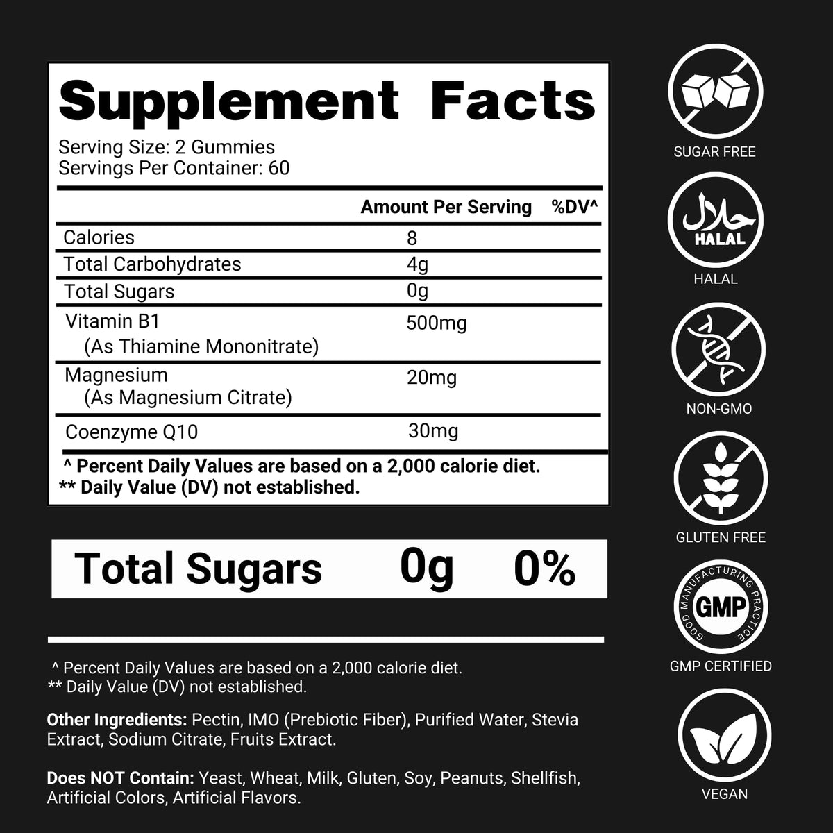 Lifestyle shot of Iman Vitamins Vitamin B1 thiamine sugar free gummies bottle