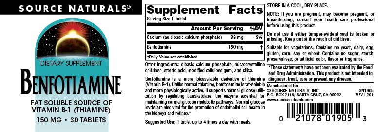 Source Naturals glucose metabolism support supplement packaging details
