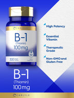 Close up view of Carlyle vegan thiamin tablets texture and shape