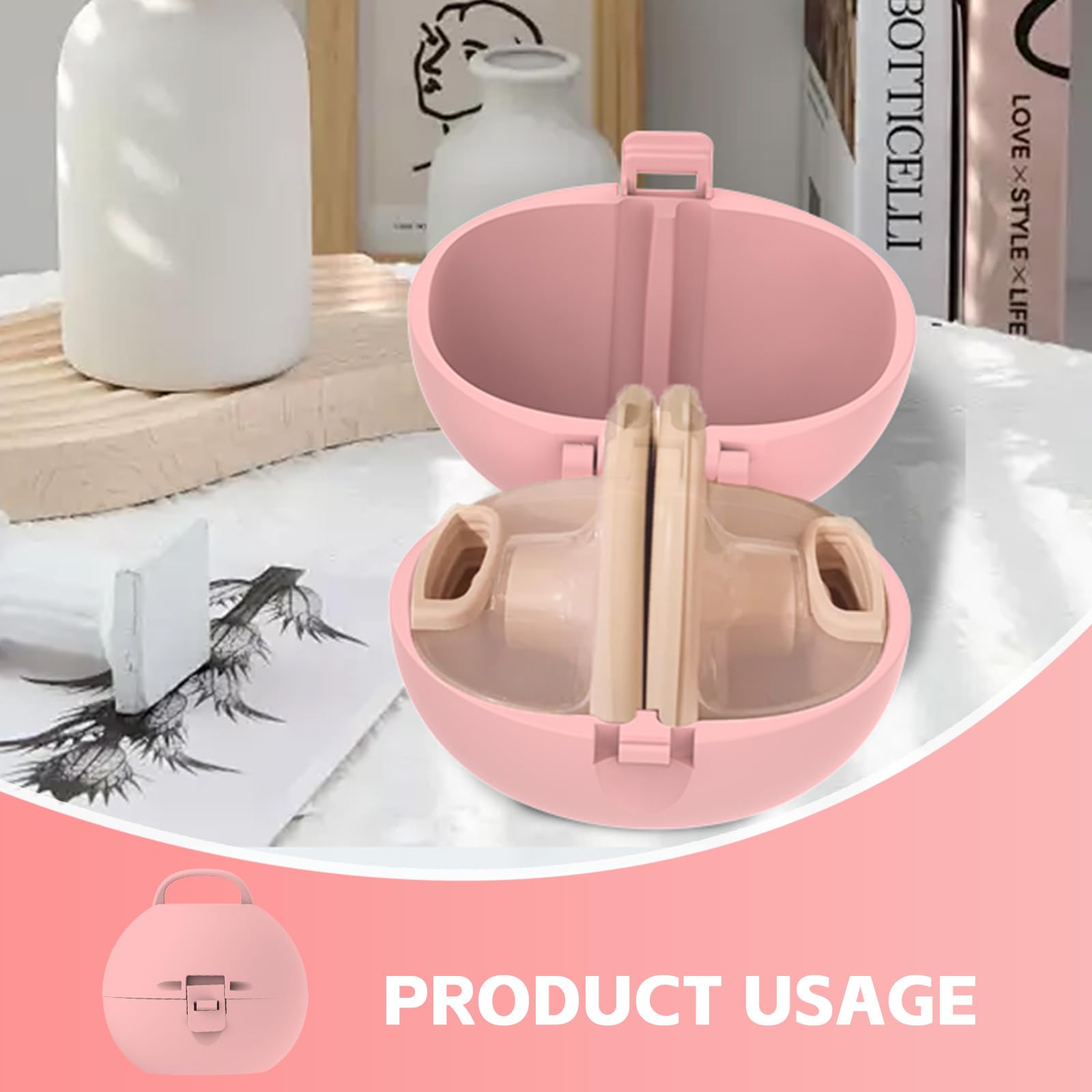 LayeredNest portable breast pump carrying box with handle for travel organization