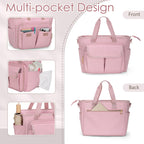 LUXJA breast pump carrier bag displayed alongside the included moisture resistant waterproof mat.