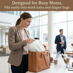 Animoasis wearable breast pump charging case showing clean non toxic materials and seamless handle
