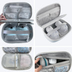 Gowing hard shell pumping bag showing the easy to clean water resistant outer zipper closure.