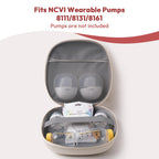 NCVI waterproof breast pump case being wiped clean with a damp cloth