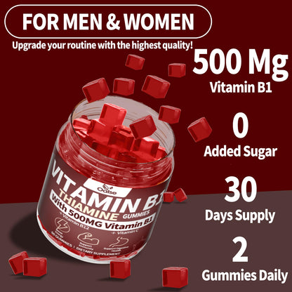 High potency Vitamin B1 chewable sugar free vitamins side bottle details